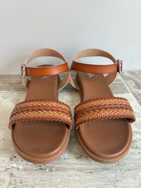Girl’s Mia Braided Ankle-Strap Sandals